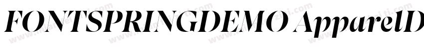 FONTSPRINGDEMO ApparelDisplayRegul字体转换